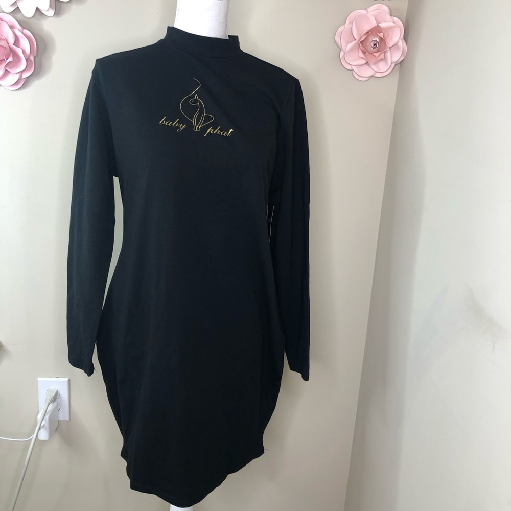 Mock neck baby phat long sleeved dress